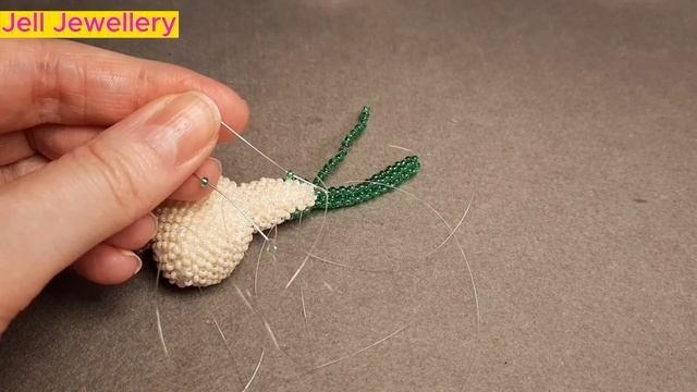 ЛУК из бисера амигуруми🧅. №7 (Стебель) Beaded ONION Amigurumi. #diy