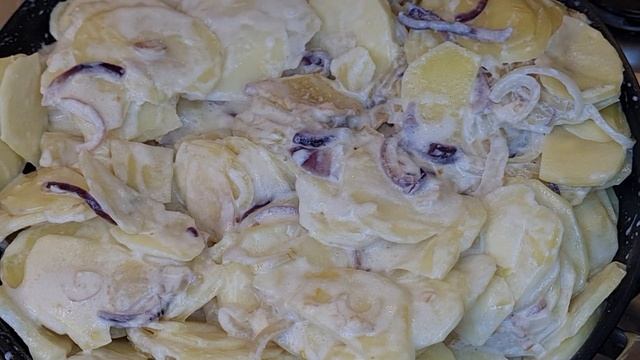 Картофель в сливках с беконом и сыром — самый вкусный