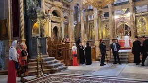 Завершение праздничной Службы. В святом Кафоликоне рассказываю о Божьей милости и благодати