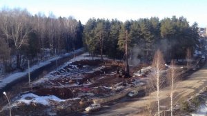 Сваезабиватель в работе Сваебой СП-49Д