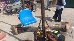 Мини кран с поворотной стрелой своими руками.