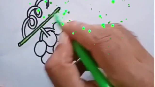 Bolalar uchun uzum rasm chizish/Drawing grape for children/Рисование виноград дл