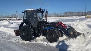 работа трактора втз 2048 с куном ТОРНАДО 500..