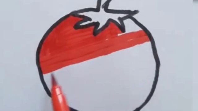 Bolalar uchun Pomidor rasm chizish/Drawing Tomato for children/Рисование Помидор д