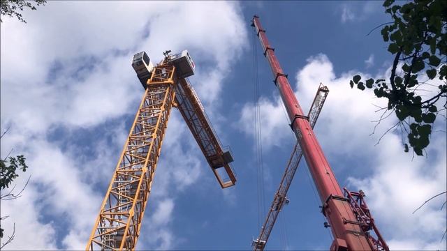 КАК КРАН ПОЯВЛЯЕТСЯ НА СТРОЙКЕ. Монтаж башенного кран? смотреть онлайн