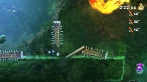 Rayman Legends (Ур. 1-4-4) "Верёвочный курс" - Захвачена (Как пройти за 40 секунд)