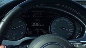 Разгон Audi S8 4.0 0-318km/h Launch control
