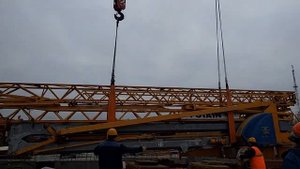 Монтаж башенного крана potain igo 50