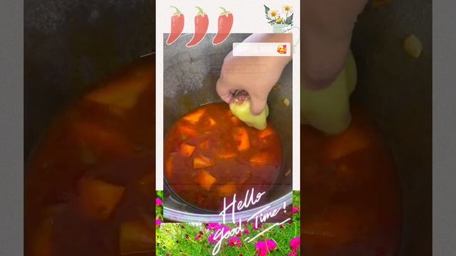 Фаршированный перец с жареной картошкой #фаршированн? смотреть онлайн