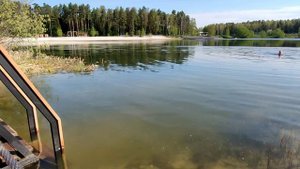 Заплыв после пробежки в мае