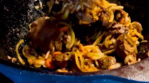 #Мясо оленя в казане с овощами#оленина#в казане#рецепт#