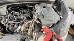 KIA SPORTAGE 2 4  УСТАНОВКА ВЫПУСКНОГО КОЛЛЕКТОРА