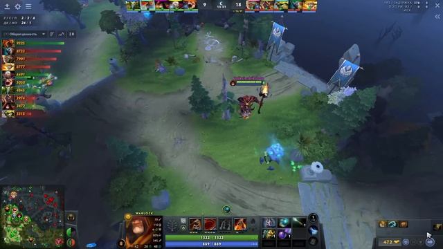 ТОП 1 САППОРТ на ЛЮБОМ ММР | Warlock от 14.000 ММР игрока Dota 2 (ft