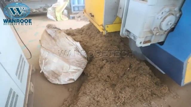 Одновальный шредер и мельница для измельчения кокосового волокна в порошок размером 60 меш