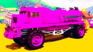 Мультики про Машинки Большие Длинные Монстр Траки и Супергерои Человек Паук Мультик для детей