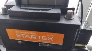 Заряд завершен.  Аккумулятор  STARTEX  75 Ач.  Зарядные;  GYS 8.1