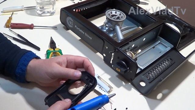 Ремонт портативной газовой плиты. Замена пьезоэлемента. Portable Gas Stove Repair.