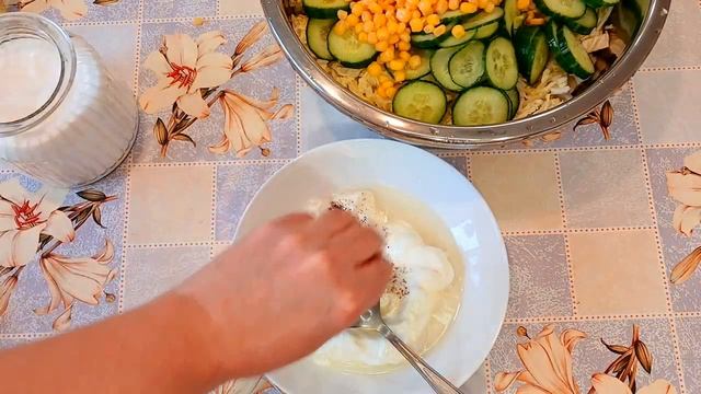 Салат из Пекинской Капусты с Вкусной Заправкой // Прос смотреть онлайн