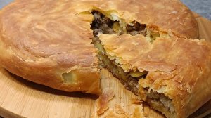 ПОПРОБУЙТЕ ЛЕЗГИНСКИЙ СЛОЕНЫЙ ПИРОГ «ЦКАН» С МЯСОМ И КАРТОФЕЛЕМ — ВЫПЕЧКА, ХРУСТИТ НА ВЕСЬ ДОМ!✔️