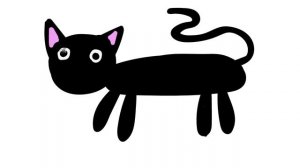 Рисуем черного кота часть 28