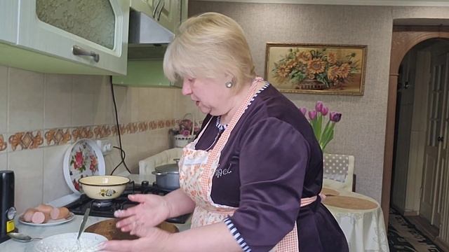 Приготовила обед. Закуска из баклажан. смотреть онлайн