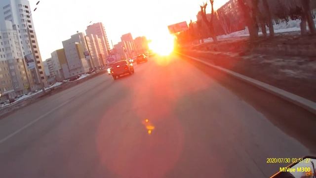 29.03.2015 Kawasaki Z750R первый выезд на дорогу, камера Mio MiVue M300 смотреть онлайн