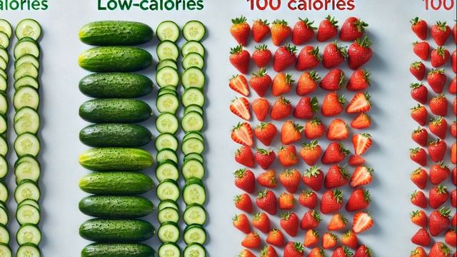 ✅ 🍓🍓🍓Как выглядят 100 калорий в разных продуктах: уд