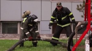 В здании заводоуправления комбината провели учения по пожарной безопасности