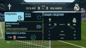 ФИФА 23 ОБЗОР МАТЧА СЕЛЬТА РЕАЛ МАДРИД 0:3