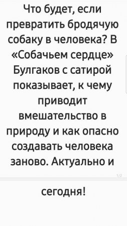 «Собачье сердце» уже в следующем видео. ЛитОбзор