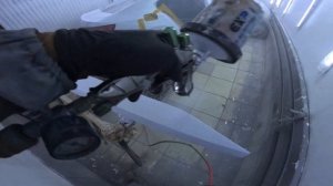 Нанесение антигравия на порог, покраска переходом