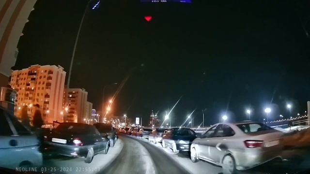 Видеорегистратор Neoline G-Tech X81 - пример съёмки ночью смотреть онлайн