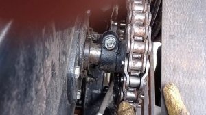 Натяжное устройство  привода наклонного транспортёра