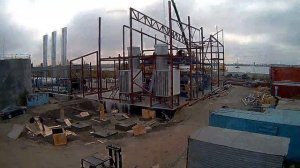 Таймлапс строительства газопоршневой электростанции г. Касли