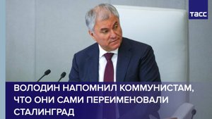 Володин напомнил коммунистам, что они сами переименовали Сталинград