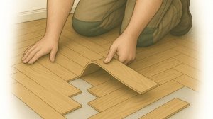 Укладка LVT пола английская елка