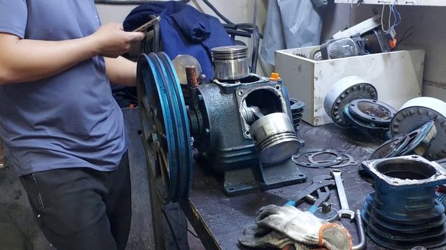 Замена цилиндра, поршня и кольца на компрессор / Трехц?