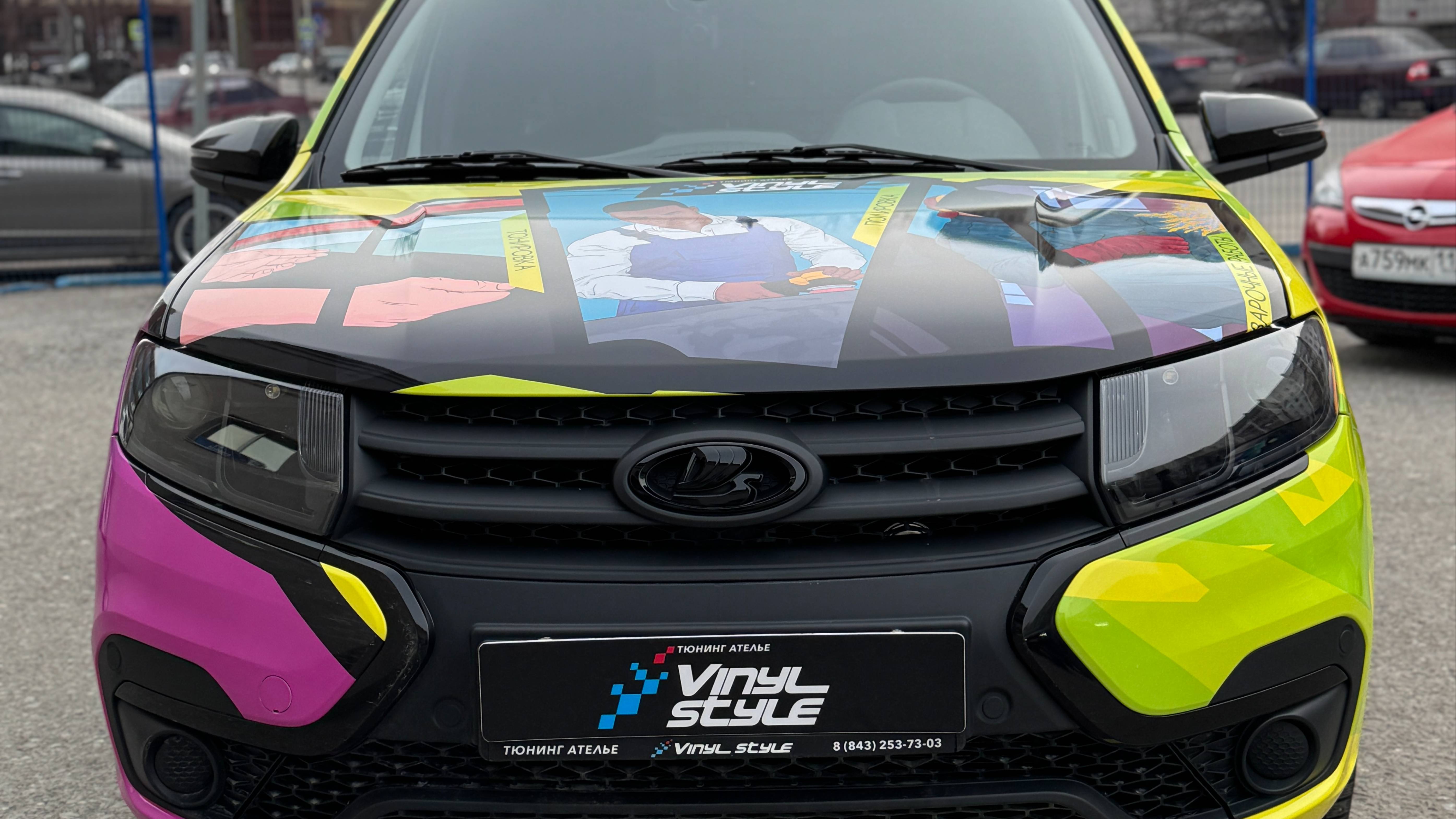 Lada Largus 2024 года - установка bi-led модулей Aozoom A3 max,  покраска масок фар и ряд услуг