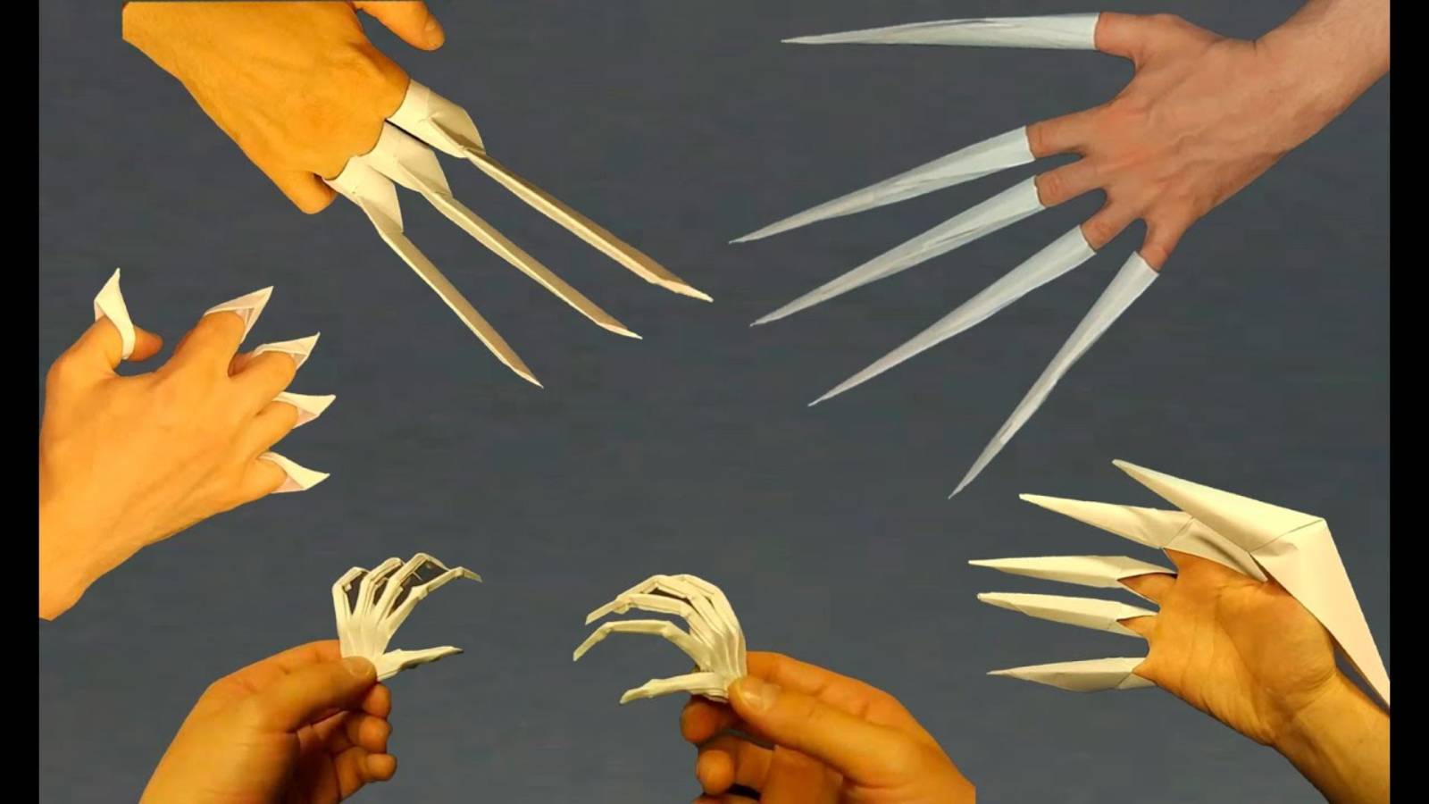 5 потрясающих когтей из бумаги. 5 awesome paper claws.