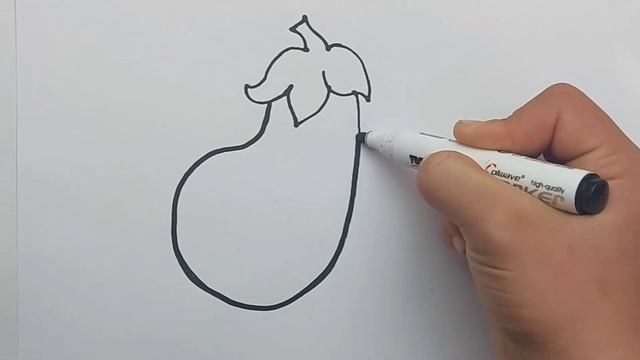 Bolalarga baqlajon rasmi/Draw an eggplant picture for children/Рисуем картинку бак
