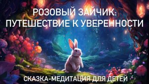 Медитация Сказка перед сном на ночь для детей «Розовый Зайчик: Путешествие к Уверенности»