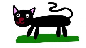 Рисуем черного кота часть 41