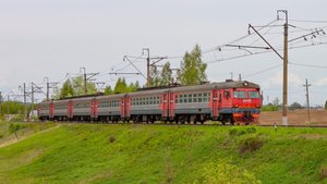 ЭР2Р-7078 с поездом Узуново–Рязань-1 следует по перегону Узуново–разъезд 12 км