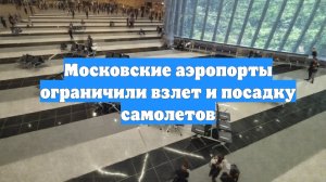 Московские аэропорты ограничили взлет и посадку самолетов