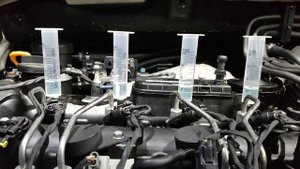 Проверяем форсунки на обратку.