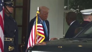 Президент США Дональд Трамп приветствует президента ЮАР Сирила Рамафосу в Белом доме для двусторонне