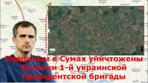 Подоляка: в Сумах уничтожены боевики 1-й украинской президентской бригады