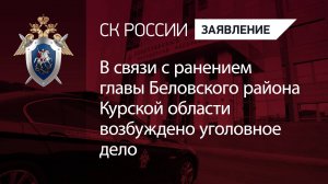 В связи с ранением главы Беловского района Курской области возбуждено уголовное дело.
