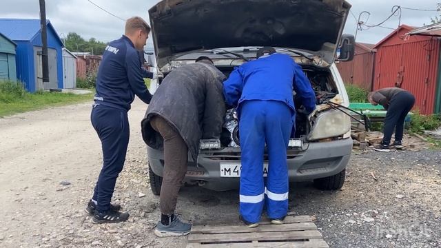 Установка мотора на улице на МВ Спринтер смотреть онлайн