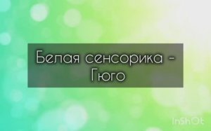 Белая сенсорика - Гюго